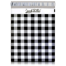 Load image into Gallery viewer, 10” X 13” Gingham Plaid Self-Sealing Poly Mailer Envelope - 100 count
