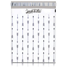 Load image into Gallery viewer, 10” X 13” White Arrows Self-Sealing Poly Mailer Envelope - 100 Count

