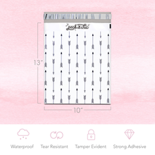 Load image into Gallery viewer, 10” X 13” White Arrows Self-Sealing Poly Mailer Envelope - 100 Count
