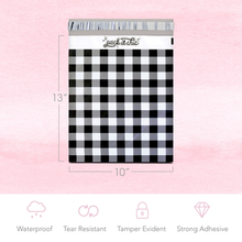 Load image into Gallery viewer, 10” X 13” Gingham Plaid Self-Sealing Poly Mailer Envelope - 100 count
