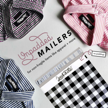 Load image into Gallery viewer, 10” X 13” Gingham Plaid Self-Sealing Poly Mailer Envelope - 100 count
