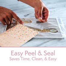 Load image into Gallery viewer, 5” X 7”  Clear Self-Sealing Resealable Cellophane Bags - Perfect for 5X7 Prints and Photos, A2/A4/A6 Cards and Envelopes, Baked Goods, Jewelry - 200/1000 Count
